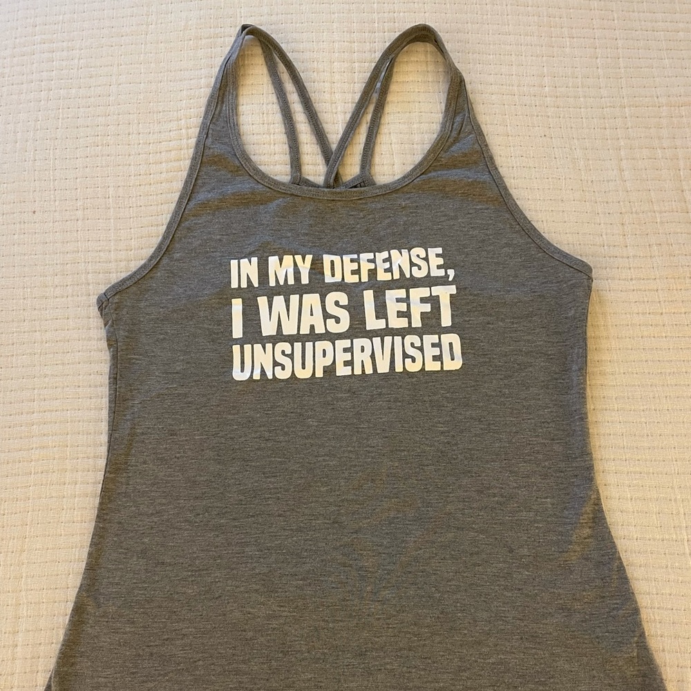 New CVG open-back tank gray medium